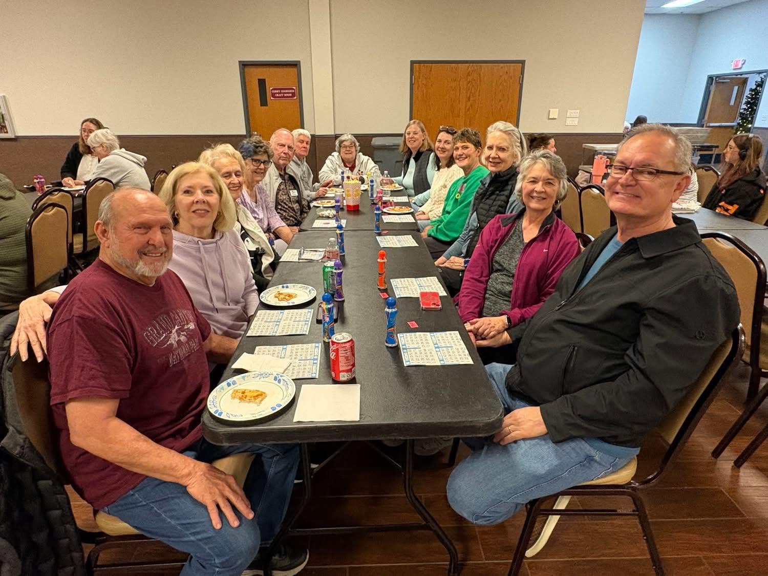 Happy faces of people playing bingo